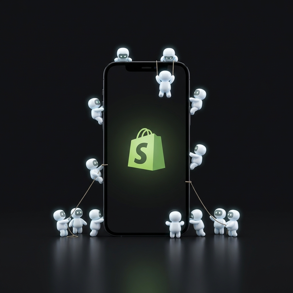 Roboti construiesc magazin Shopify