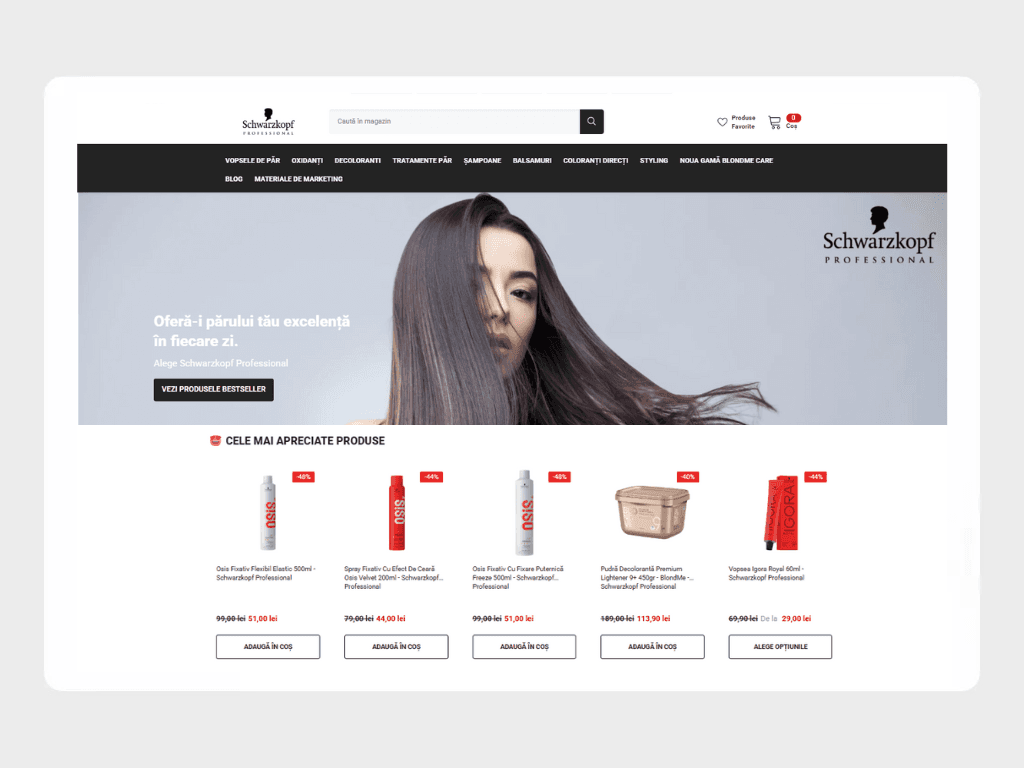 Schwarzkopf Professional - magazin Shopify