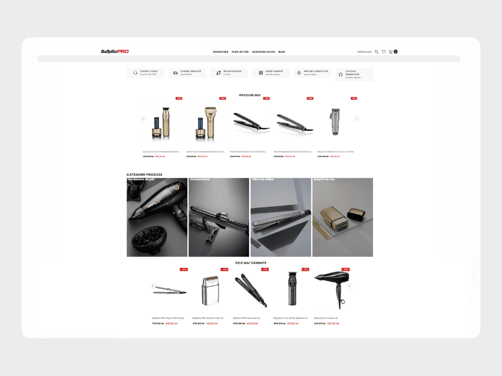 BaByliss PRO - magazin Shopify