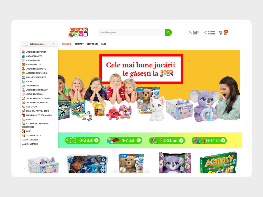Peak Toys - magazin Shopify